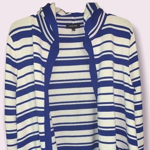 Verve Ami striped long sleeve cardigan sweater (size L)